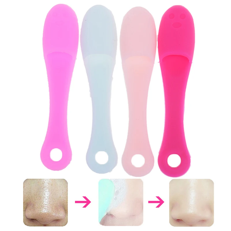 

1 Piece Facial Pore Cleaner Beauty Puff Face Wash Clean Brush Nose Blackhead Removal Soft Silicone Face Skin Care Tools