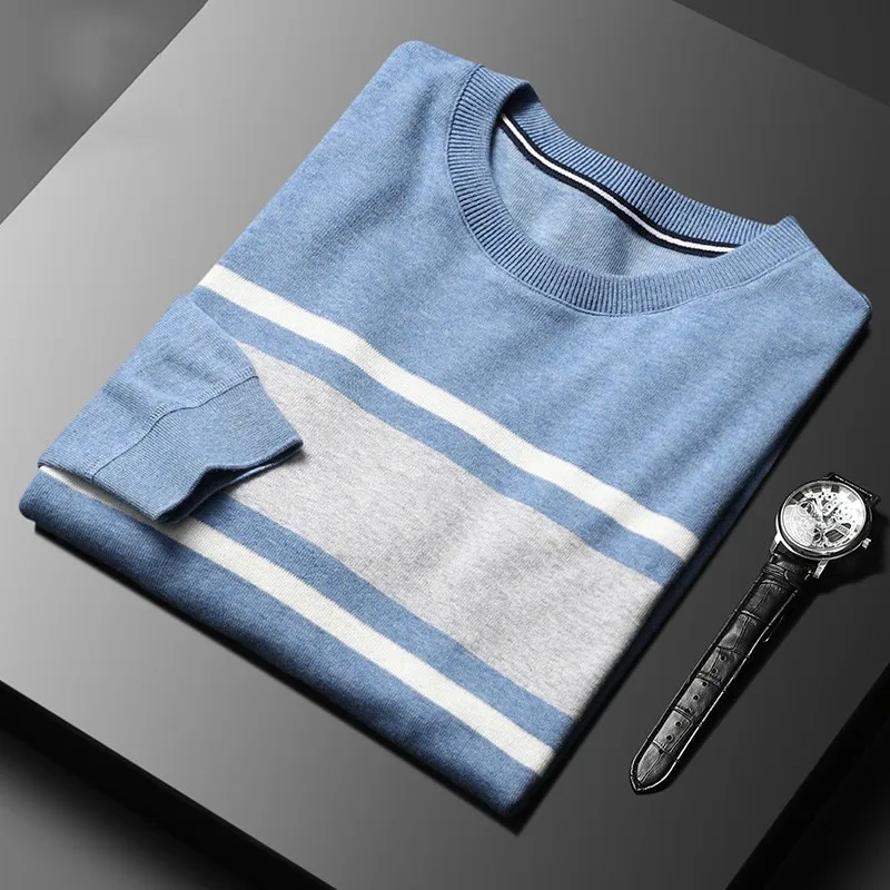 

Мужской пуловер с круглым вырезом, размеры до 3XL