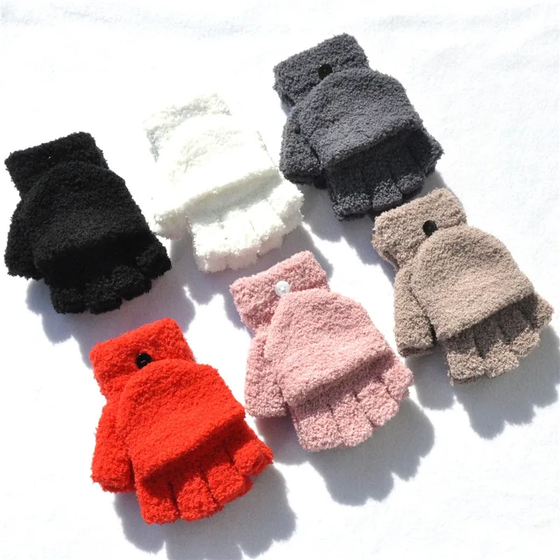 Фото TJ-TianJun взрослые зимние теплые вязаные фланелевые восстанавливающие перчатки на