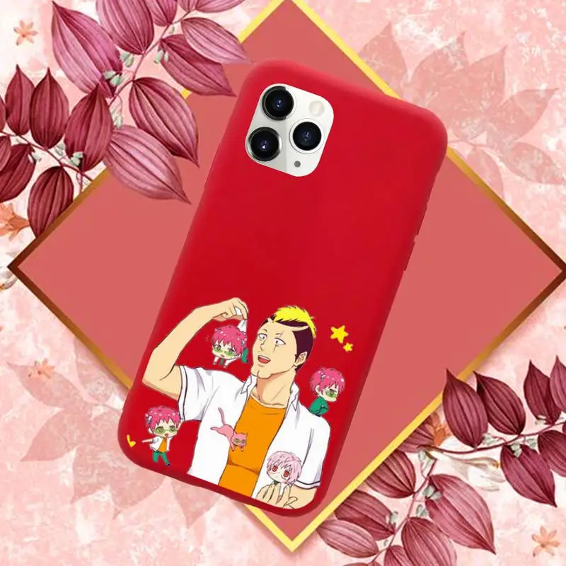 

Japanese anime the disastrous life of Phone Case Red Candy Color for iPhone 11 12 mini pro XS MAX 8 7 6 6S Plus X SE 2020 XR