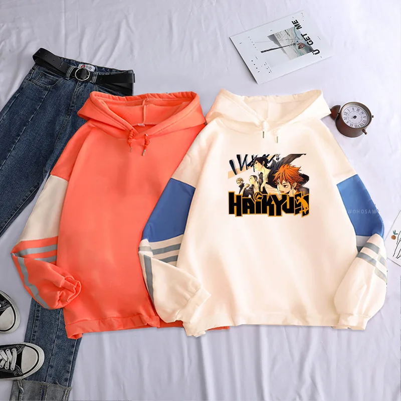 

New Anime Haikyuu!! Kageyama Hinata Hoodie Men/Women Hip Hop Casual Loose Harajuku Sweatshirt Streetwear Unisex Oversize Tee Top