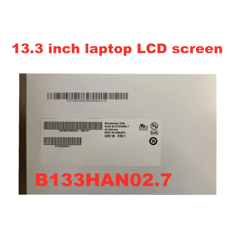 4 3-дюймовый IPS ЖК-экран B133HAN02.1 B133HAN02.7 edp 13 3*1920 30pin |