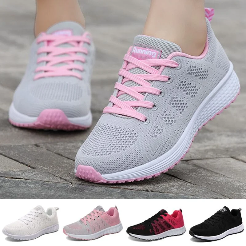 

Sport Shoes For Women Tennis Shoes 2020 Lace-Up Fashion Breathable Mesh Flat Sneakers Casual Shoes Calzado Mujer
