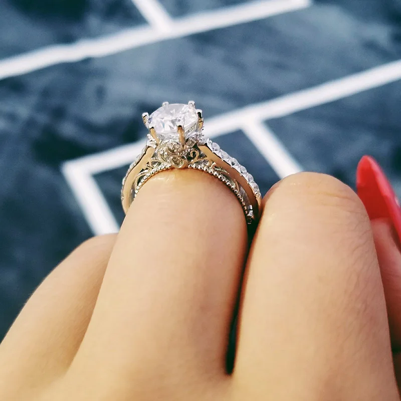 Оригинальное поступление Настоящее серебро 925 пробы кольцо на палец модное