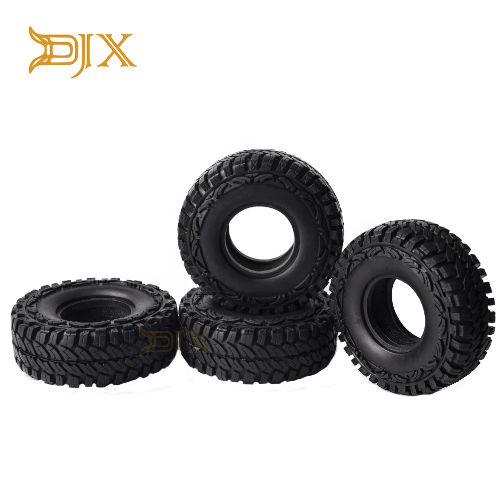 DJX 4 шт. 114 мм 1 9 &quotрезиновые шины для 1/10 RC Гусеничный осевой SCX10 II D90 CCO1 Traxxax