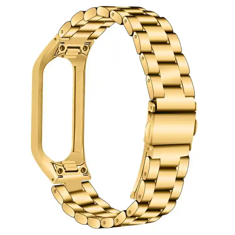 Gold Oulucci сменный металлический ремешок на руку из стали для samsung gear Fit 2 роскошный браслет для часов для samsung Fit e SM - Цвет: Gold