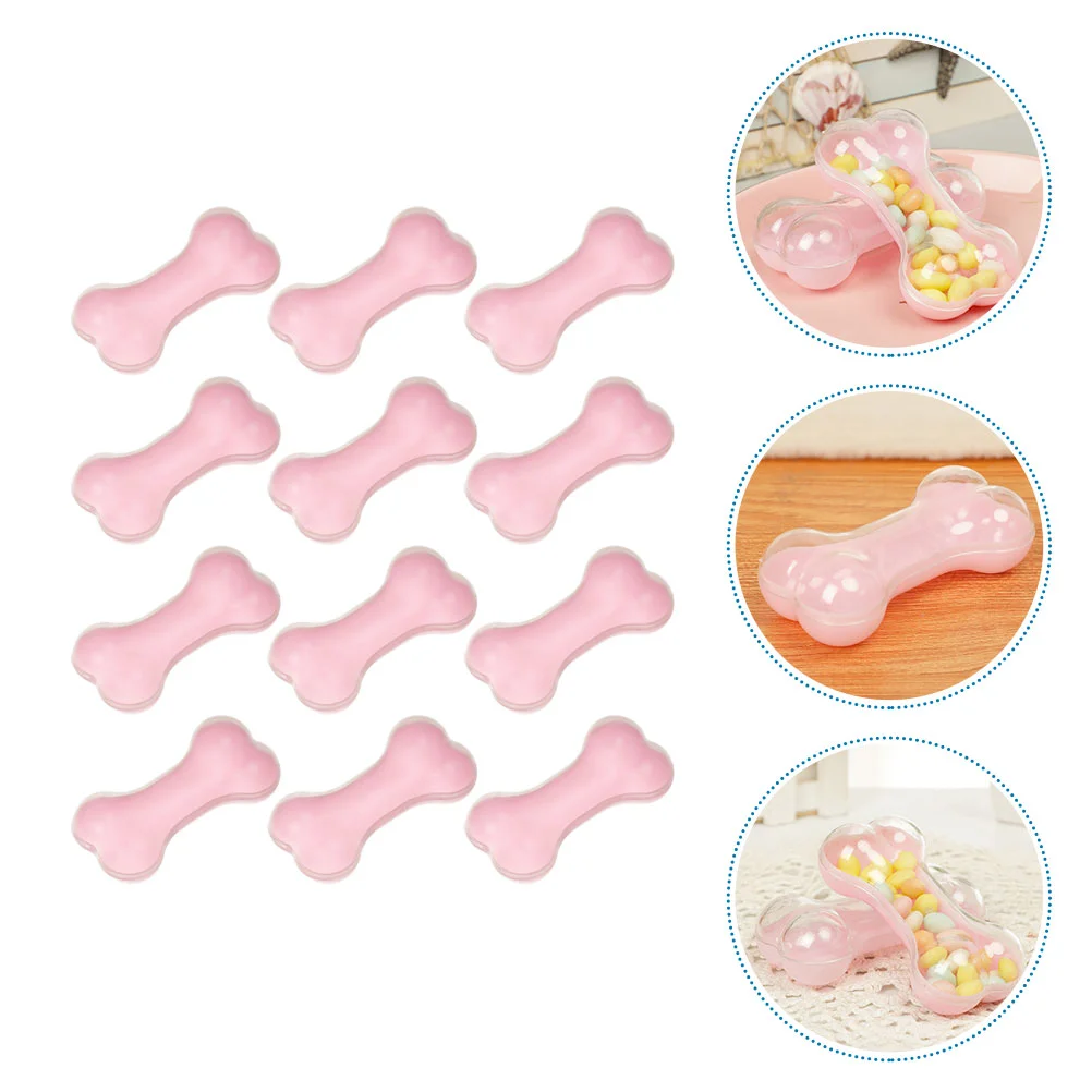

12Pcs Adorable Bone Design Packing Box for Party Favor Candy Cases