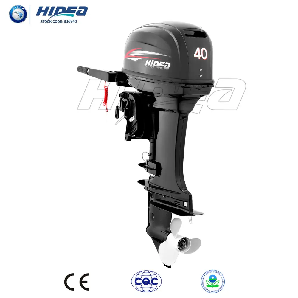 

Hidea Boat Engine 2 Stroke 40HP Long Shaft Electric start Rear control Outboard Motor same as YMH parts
