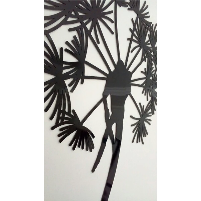 3d наклейка на стену в виде одуванчика Настенная Роспись сделай сам Наклейка для