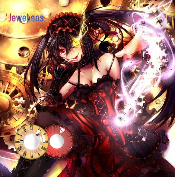 Jewelens Colored Contact Lenses Circle Color Lens for Eyes Halloween Cosplay Kurumi Series | Красота и здоровье