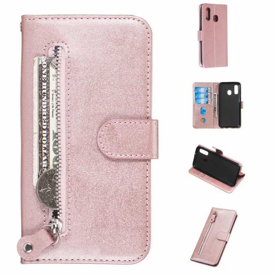 Plain Wallet Cover For Bags LG Stylo 4 5 Q8 G8 ThinQ K40 K12 Card Slot Couqe Man Leather Phone Case Zipper Flip Funda DP27H