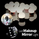 Светодиодный светильник для зеркала для макияжа USB, голливудский туалетный столик, светодиодный светильник постоянного тока 12 В, плавная регулировка яркости, светодиодный светильник для туалетного столика, лампы 2, 6, 10, 14 дюймов