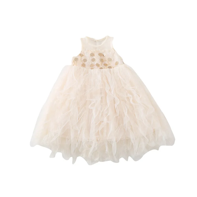 Summer Girls Bridesmaid Dress Sequined Baby Toddler Kids Fashion Party Lace Sleeveless Wedding Princess Dresses Ball Gown 1-5Y | Детская