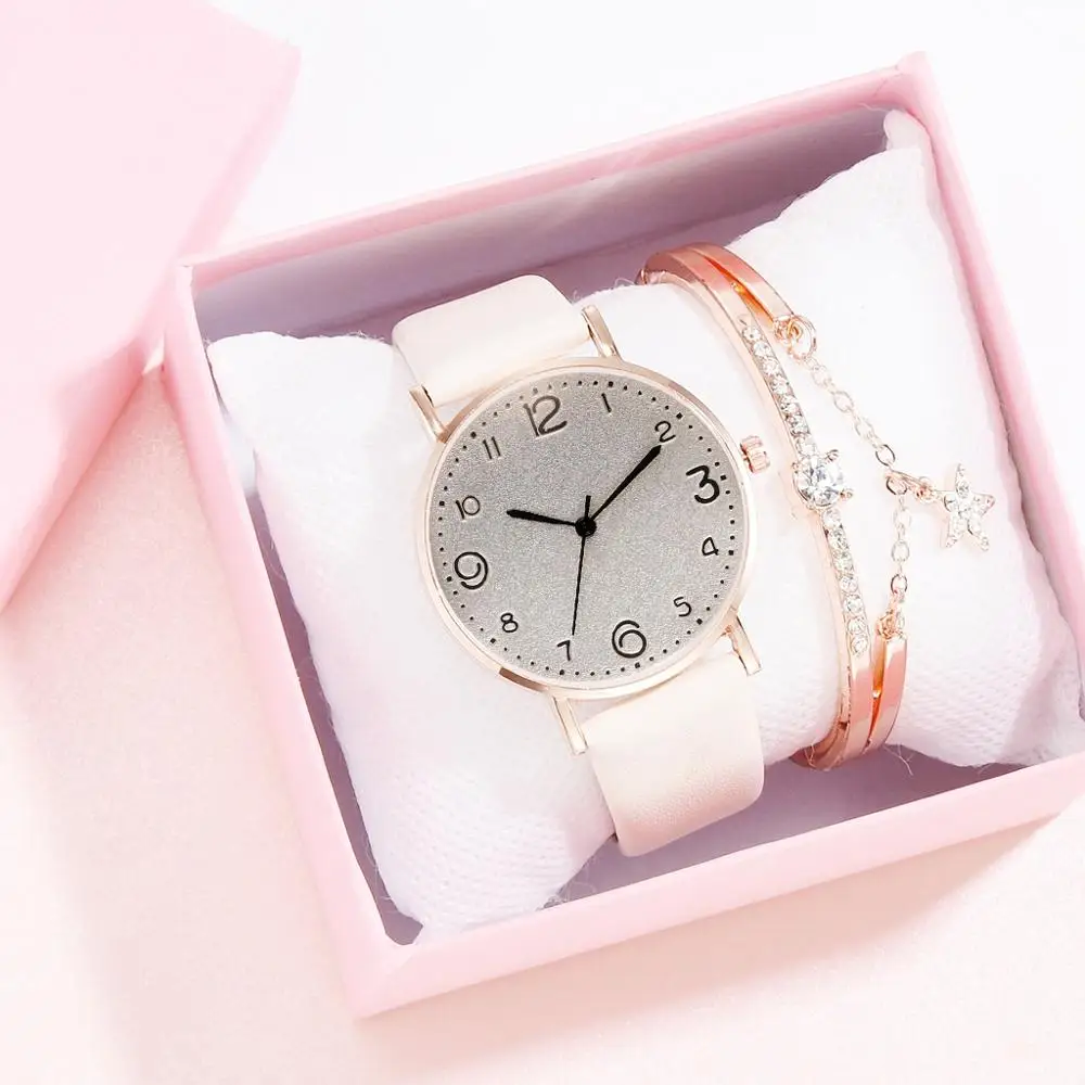 Часы наручные женские кварцевые с кожаным ремешком стильные модные Роскошные