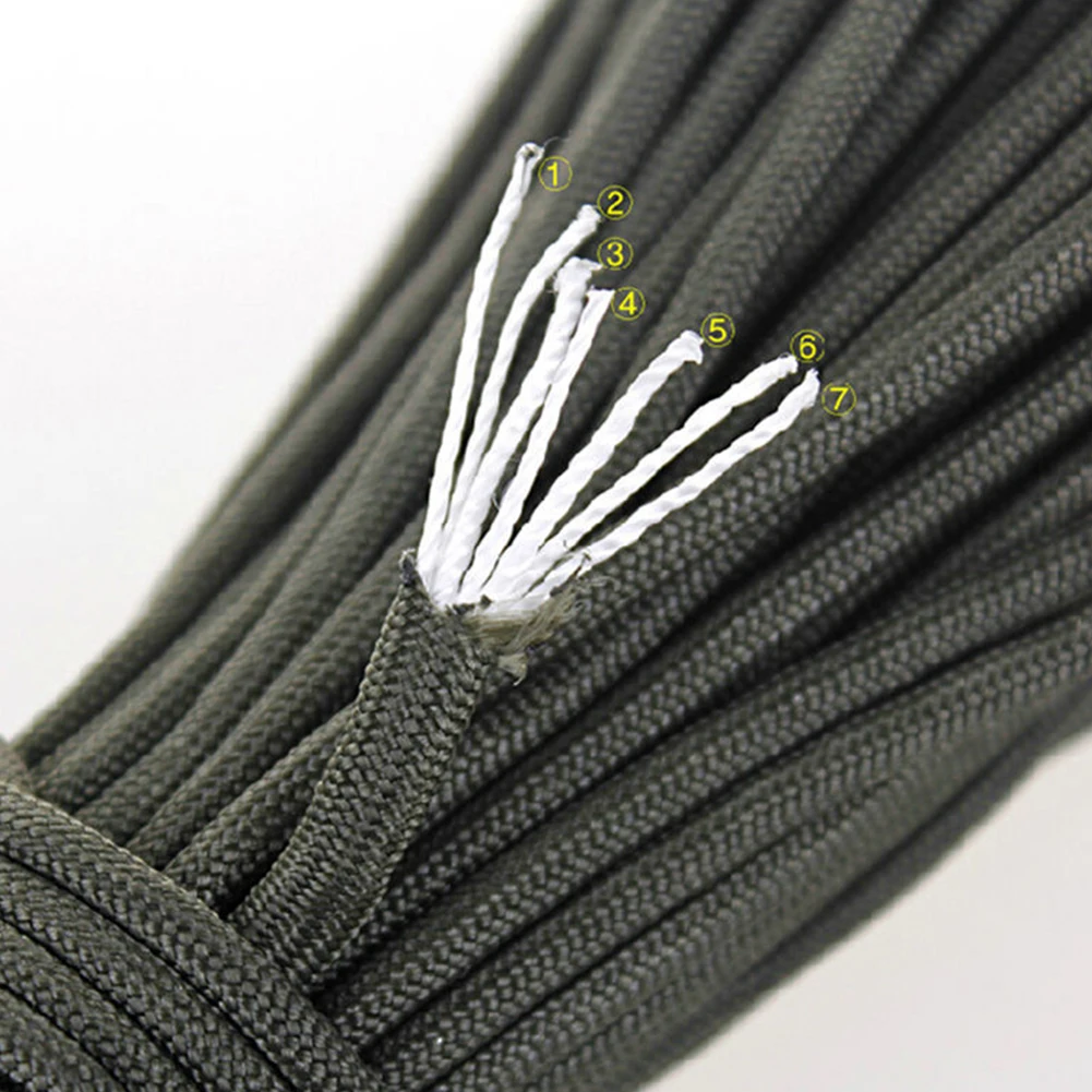 

30 M1 Roll 4 Mm 7 Stand Cores Paracord Voor Survival Parachute Cord Pull Tent Rope for Hiking Camping Tent Rope Outdoors