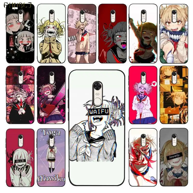 

FHNBLJ My hero academia Himiko Toga Black Soft Shell Phone Case Capa for RedMi 5 5plus 6 6pro 6a s2 4x 7 7a 8 case