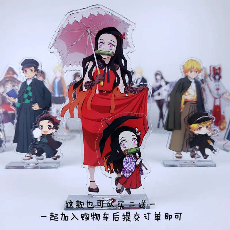 

Demon Slayer figure toy Anime Kimetsu no Yaiba Kamado Tanjirou Nezuko Zenitsu Inosuke Kanawo acrylic doll 15cm