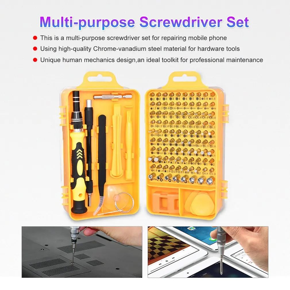 115Pcs Precision Multi-purpose Screwdriver Bit Set for Mobile Phone Computer PC Repair Disassemble Part Replacement Tools | Инструменты