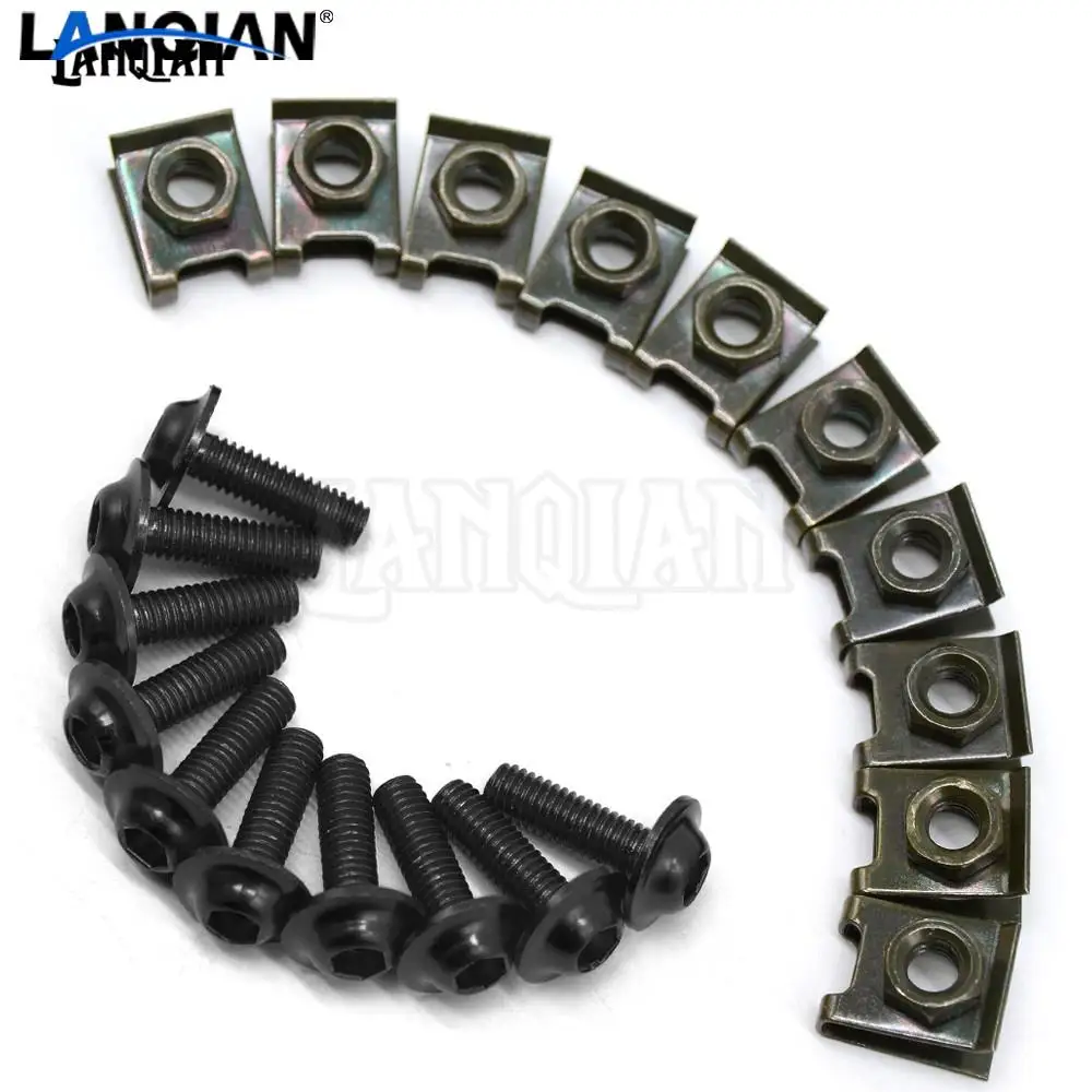 10PCS 6mm CNC motorcycle body work fairing bolts screws For SUZUKI GSXR 600/750 GSX-R 600 750 | Автомобили и мотоциклы