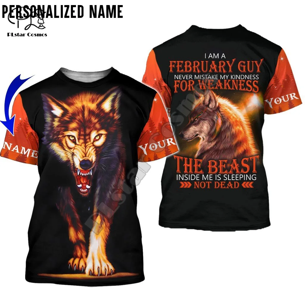 

PLstar Cosmos Summer Newfashion Colorful animal Wolf Hawk Dinosaur T-SHIRT For Unisex Men Women Short Sleeve O-neck Tee Tops A-4