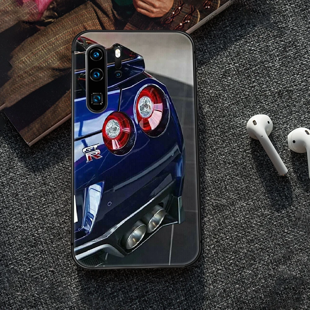 

GTR Car logo Phone Case Cover Hull For Huawei P8 P9 P10 P20 P30 P40 Lite Pro Plus smart Z 2019 black coque silicone cell cover