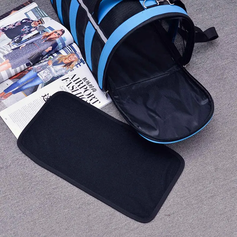 

Out Travel Portable Breathable Pet Carrier Colored Stripe Nylon Carrier Bag For Dogs Cats Shoulder Bag Waterproof and Anti-dirty