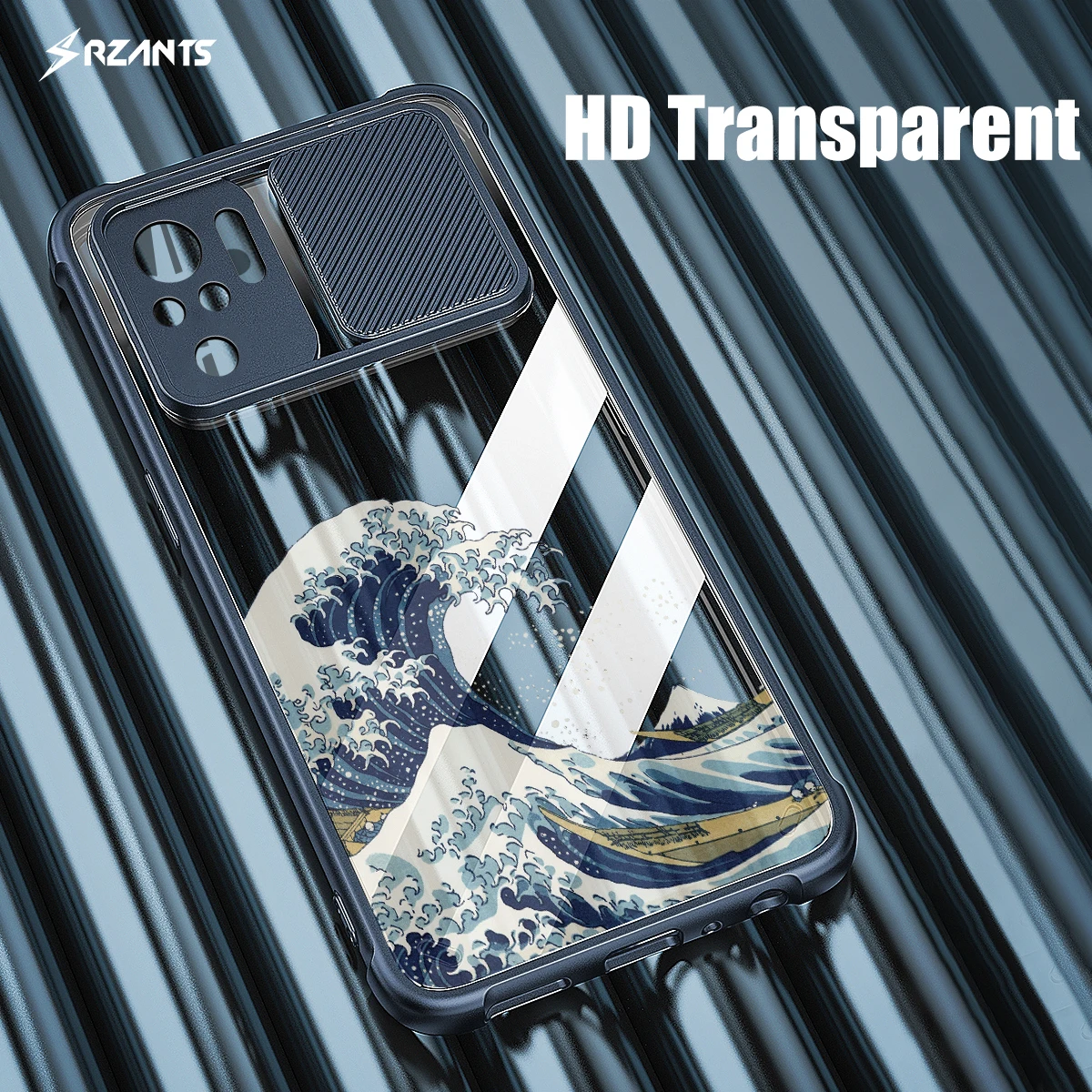 

Rzants For Xiaomi Redmi Note 10 10S 4G Redmi Note 10 Pro Max Soft Case [Japan wave] Comic Lens Protection Clear Crystal Cover