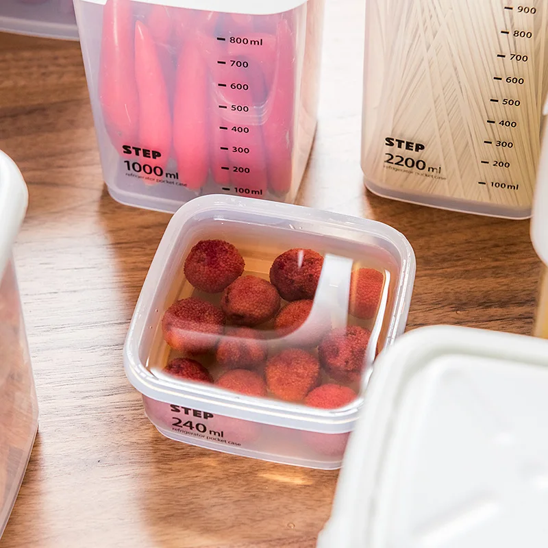 

Kitchen Square Transparent Storage Box Transparent Grain Storage Canister Crisper Food Storage Container Fresh Dried