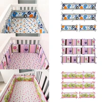 4pcs baby crib liners infant soft cushions bed protective pads