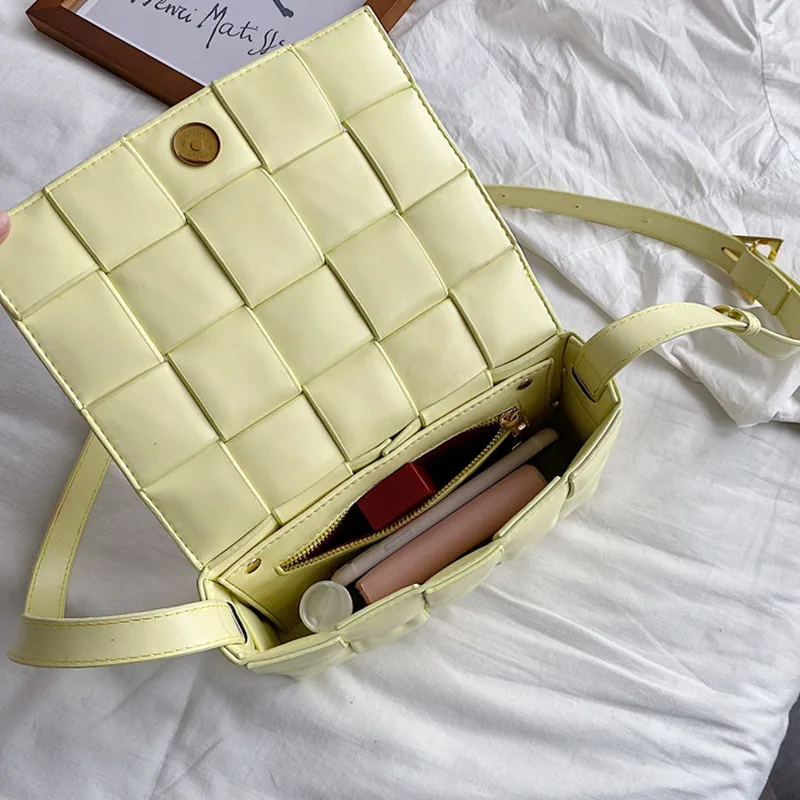 

DikizFly Knitting Crossbody Bag Women 2020 Shoulder Bag Luxury Women Bags Handbags Designer Good Quality Leather Messenger Purse