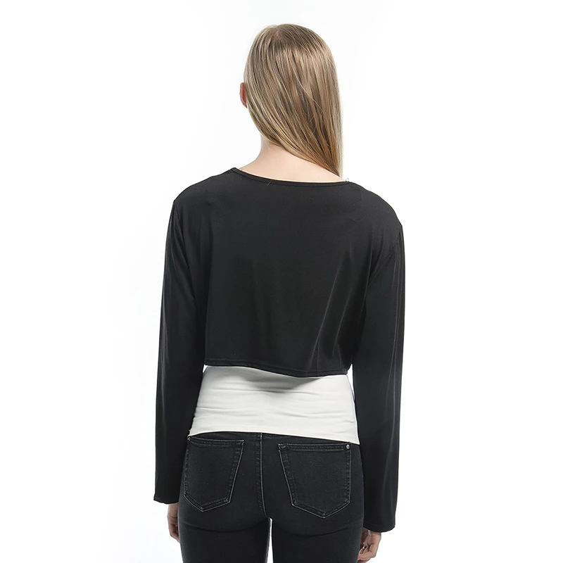 Женское Болеро размера плюс S-XL короткий кардиган однотонный с длинным рукавом и