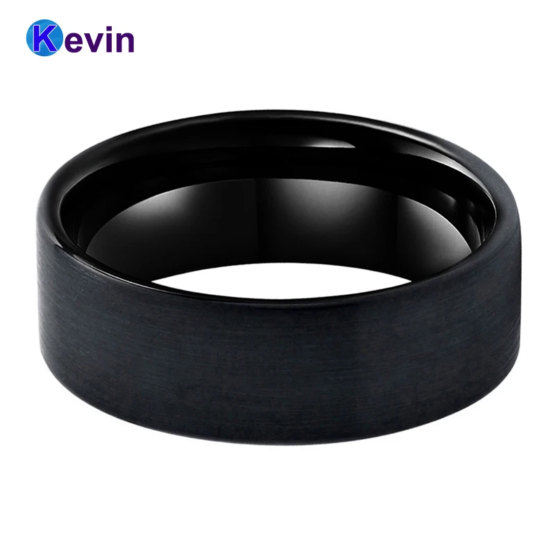 Обручальное кольцо 8 мм для мужчин и женщин вольфрамовое удобное прилегающее