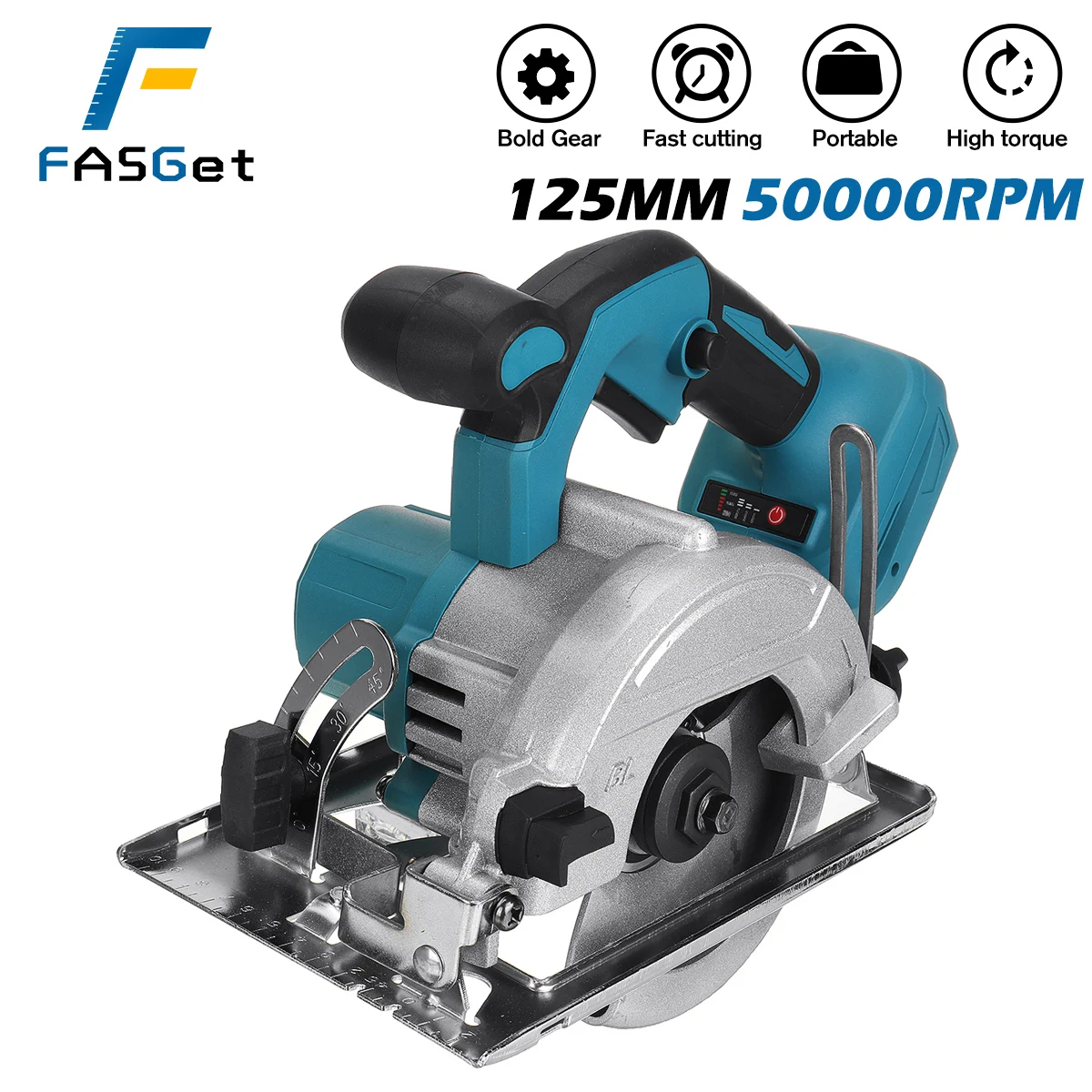 

Пила циркулярная беспроводная, 20 в, 125 мм, 6 дюймов, лезвие для обработки древесины, для литиевой батареи Makita 18 в