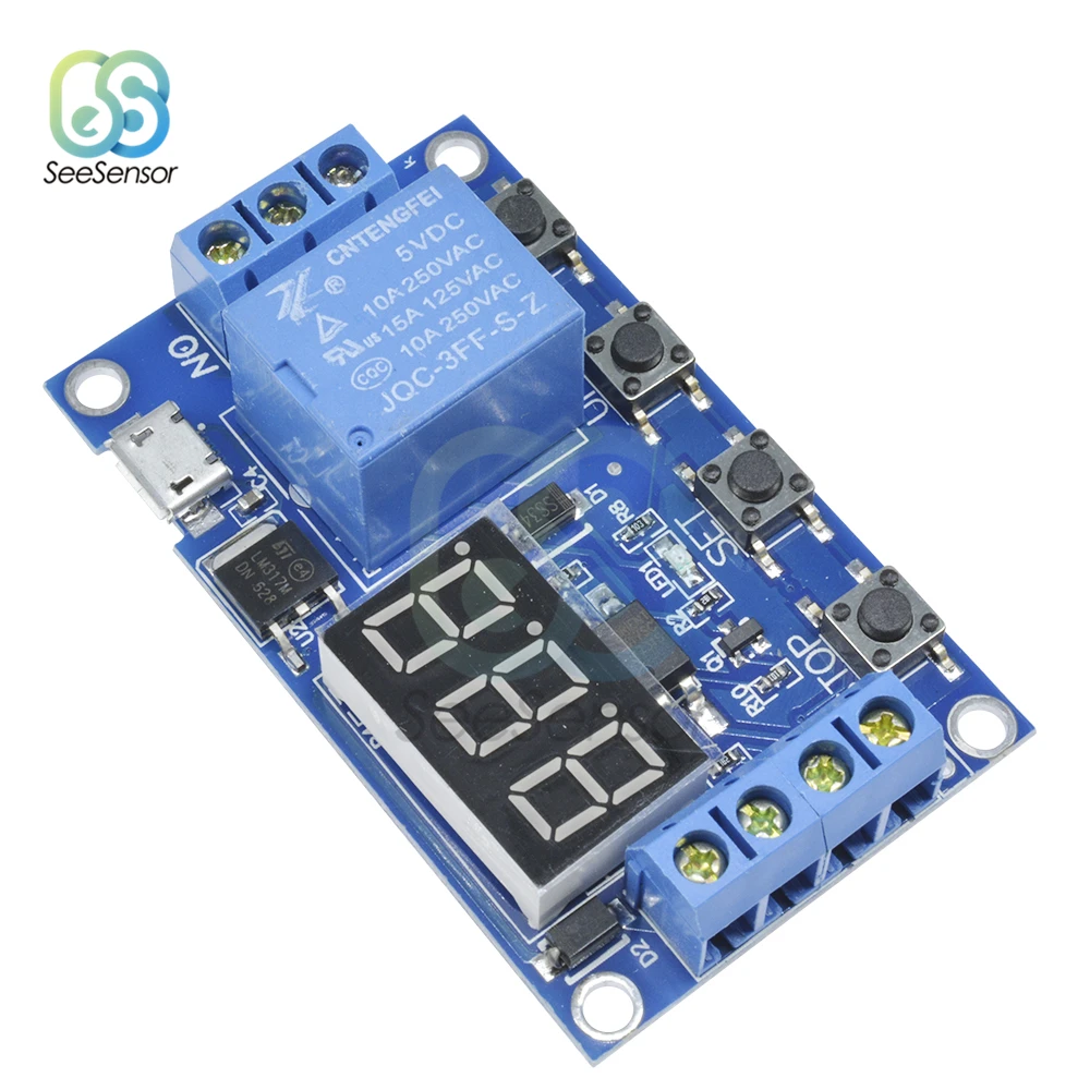 DDC-431 регулятор задержки DC 5V 12V 24V цифровые, со светодиодом реле задержки времени цикл запуска переключатель модуль управления синхронизации