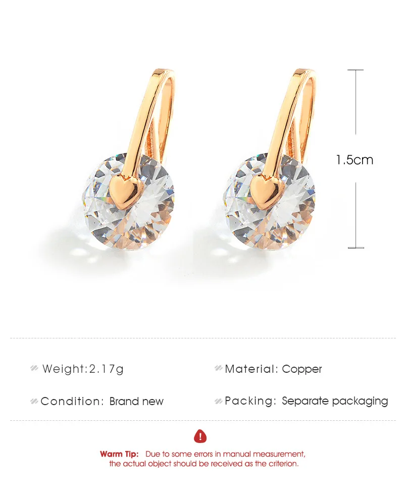 Новый продукт серьги темпераментные квадратные циркониевые Женские