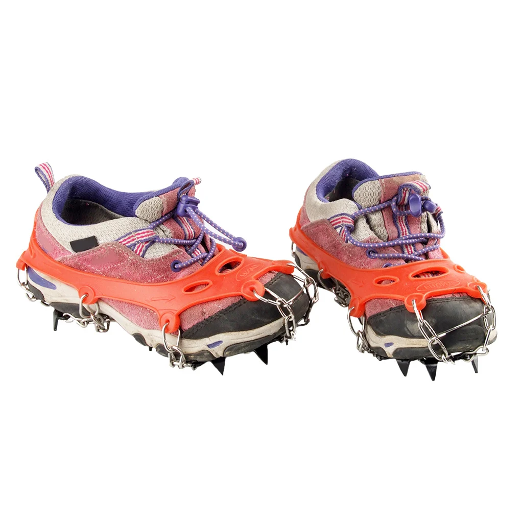 11-Teeth Climbing Boots Shoes Cover Spikes Cleats Crampons Ice Snow Grippers | Спорт и развлечения