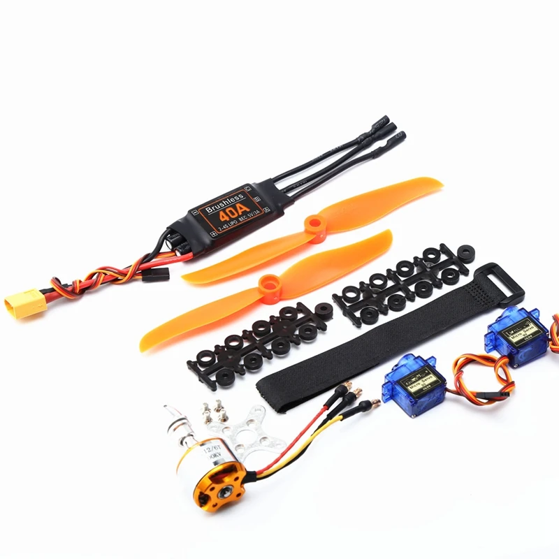 

A2212 2200KV Brushless Motor 40A ESC XT60 Plug 6035 Propeller SG90 9G Micro-Servo for RC Fixed Wing Plane Helicopter