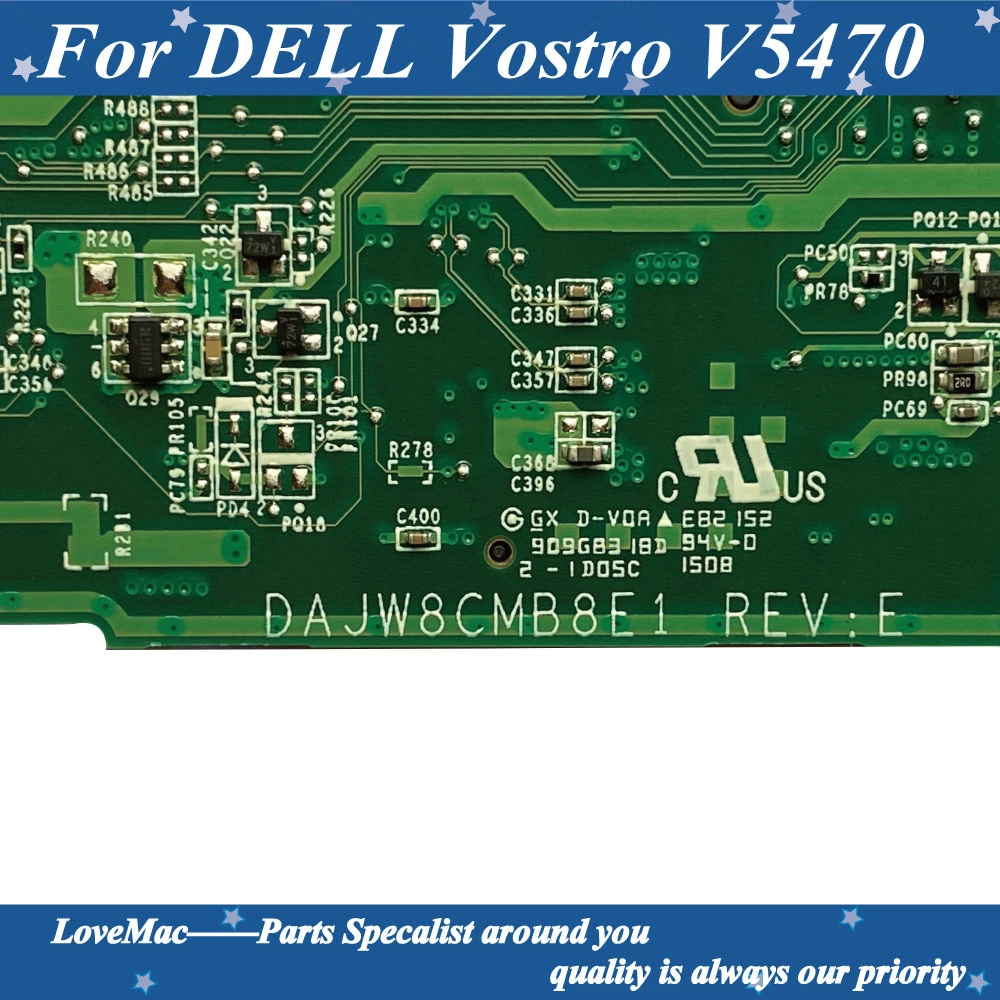 Высококачественная материнская плата для ноутбука DELL Vostro V5470 5470 CN-0M9CVC DAJW8CMB8E1 SR1EN I3-4030U DDR3L 100% проверена.