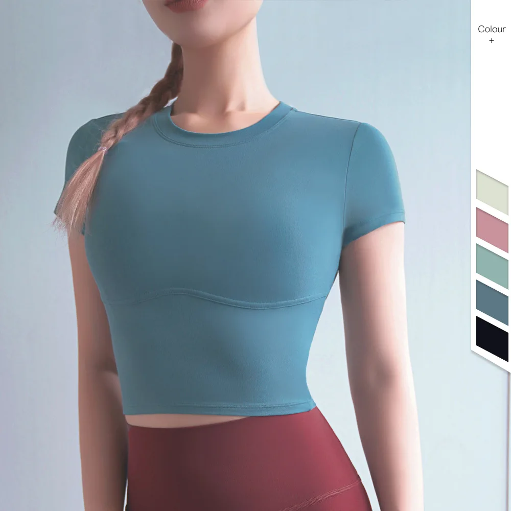 Компрессионная футболка для женщин однотонные колготки топы бега Женская майка