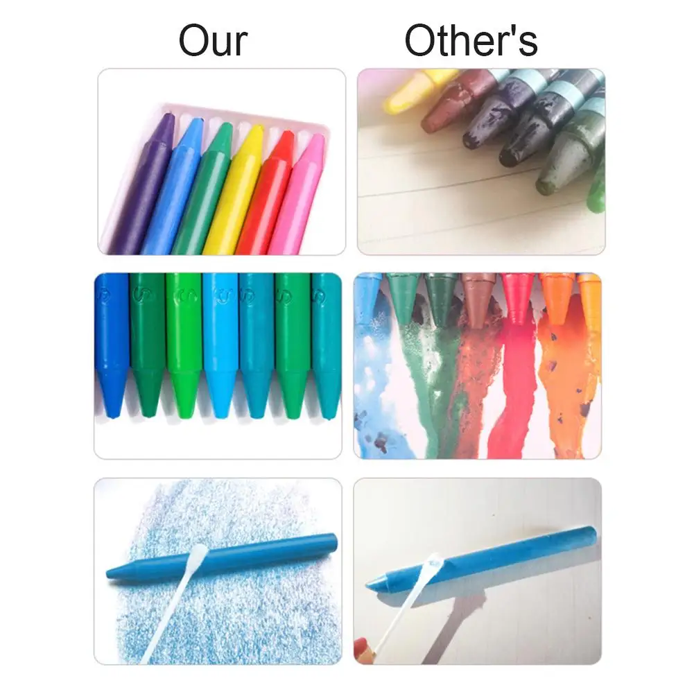 6 цветов детские игрушки мелки нетоксичные безопасные цветные рисование подарок