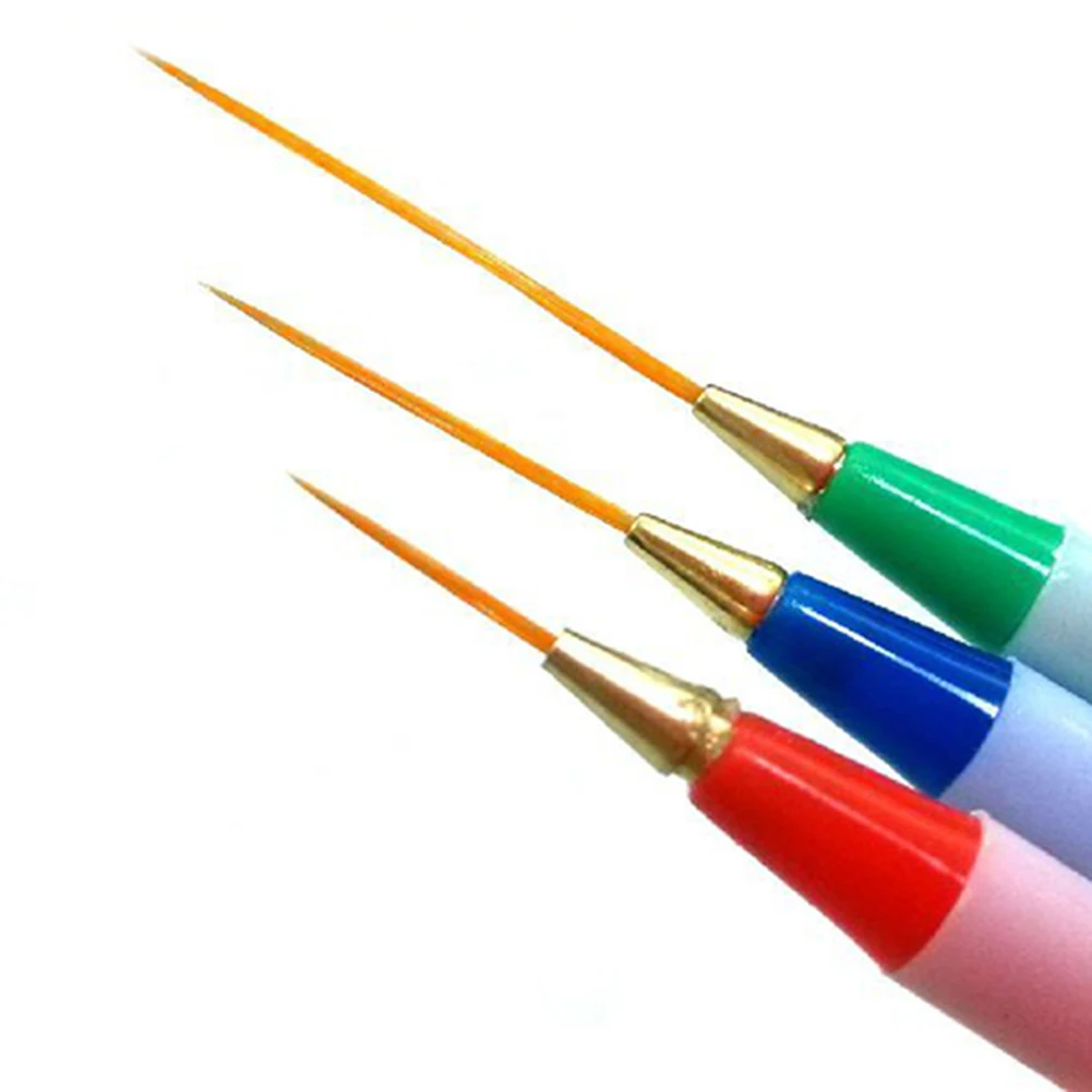 Горячая 3 шт./компл. дизайн ногтей тонкая подкладка детали Декор Рисование Сделай