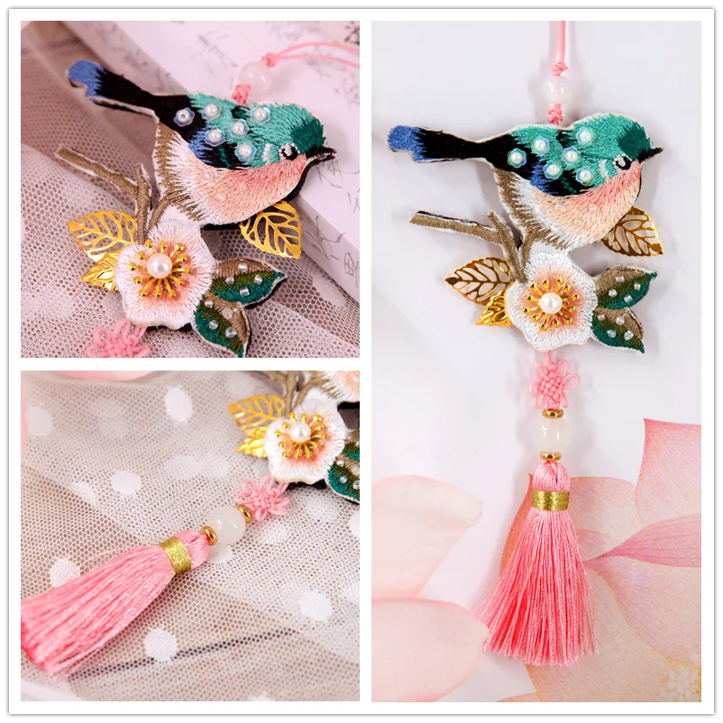 DIY Ремесло Набор для вышивания птица кулон в китайском ретро стиле материал
