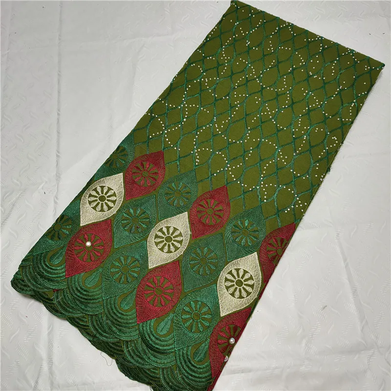 

African Cotton Dry Lace in Switzerland 2020 High Quality White African Swiss Embroidery Stones Voile Laces Fabric Austria SK261