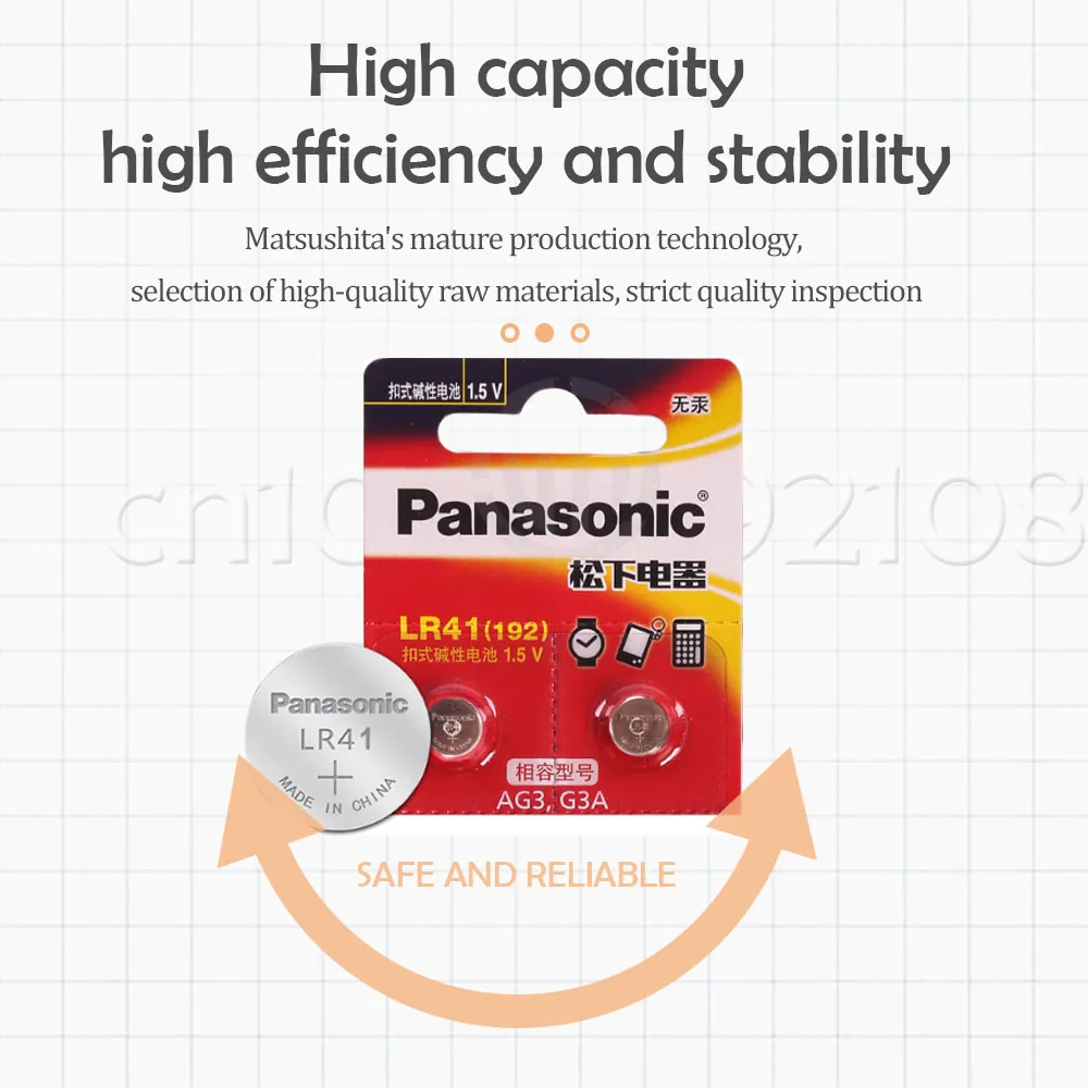 8 шт Panasonic 192 LR41 1 5 V аккумуляторы таблеточного типа SR41 AG3 G3A L736 392A музыкальная