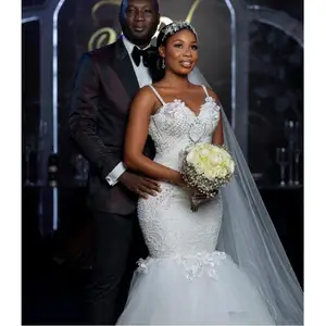 Image for Modest African  Lace Plus Size Wedding Dresses Rob 