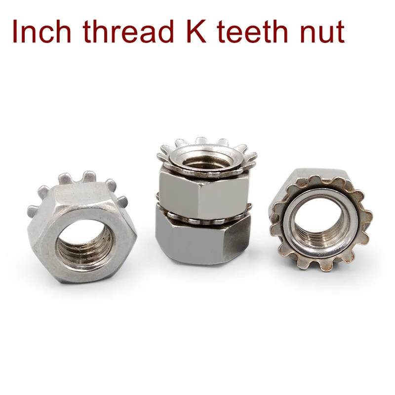 Дюймовая резьба нержавеющая сталь K-зубчатая гайка K-образное шестереночное