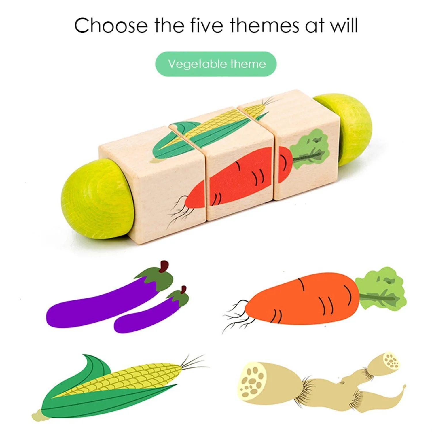 

Kids Montessori Blocks Toys Wooden Rotating Puzzle Animal Sorting Interactive Games Creative Educational Toys For Kids Adults
