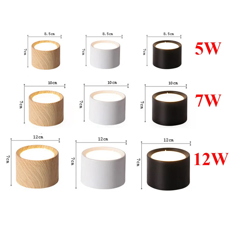 

5W 7W 12W Surface Mounted LED Downlight Nordic LED Ceiling Lamp Kitchen Bedroom Living Room Aisle Corridor Ceiling Spot Light