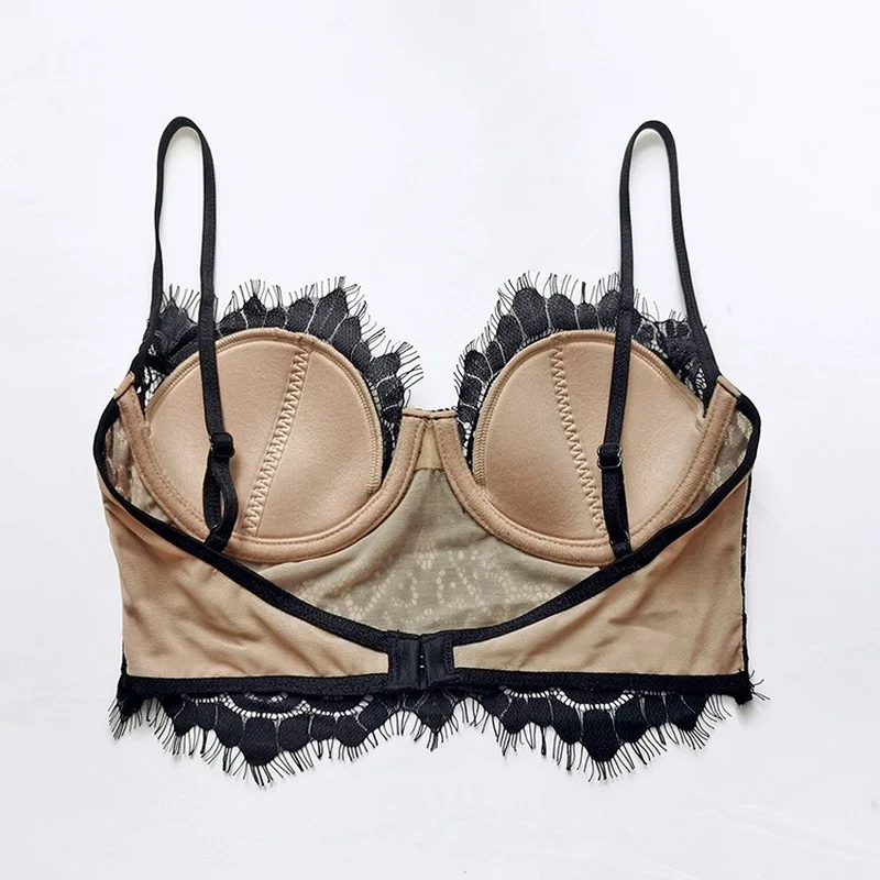 Новый ультратонкий кружевной бюстгальтер с открытой спиной |