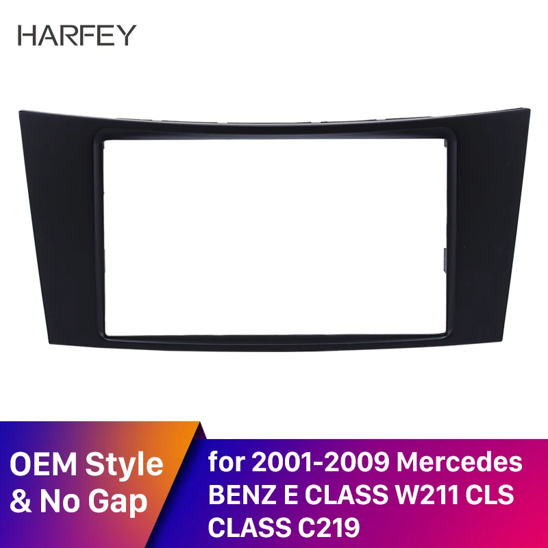 Harfey 2 Din установка автомобиля Радио панель фасции стерео рамка для Mercedes BENZ E класс